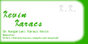 kevin karacs business card